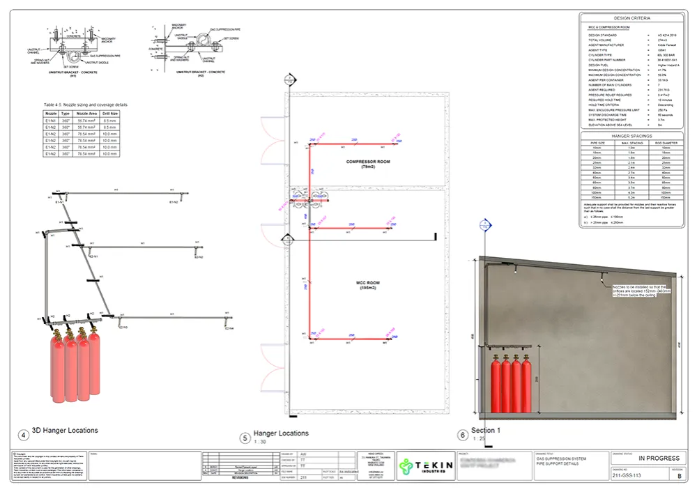 Fire protection design by Tekin